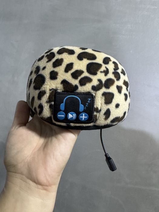 Маска для сну з bluetooth + музика (легка дихаюча, леопард)