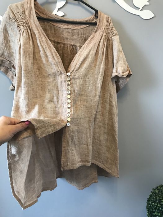 Bluzka Len beżowa 44/46