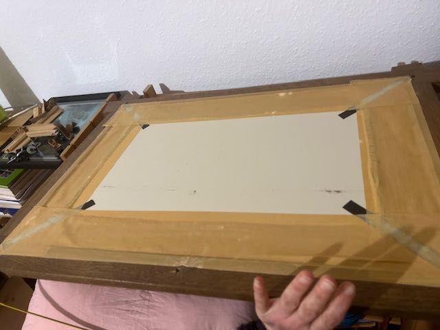 obraz konie wodopój wyszywany haft ramy drewno kraj Holandia Niemcy