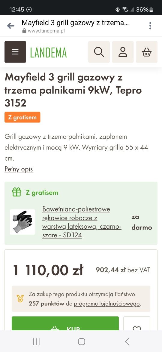 Grill Gazowy MAYFIELD Tepro 3152