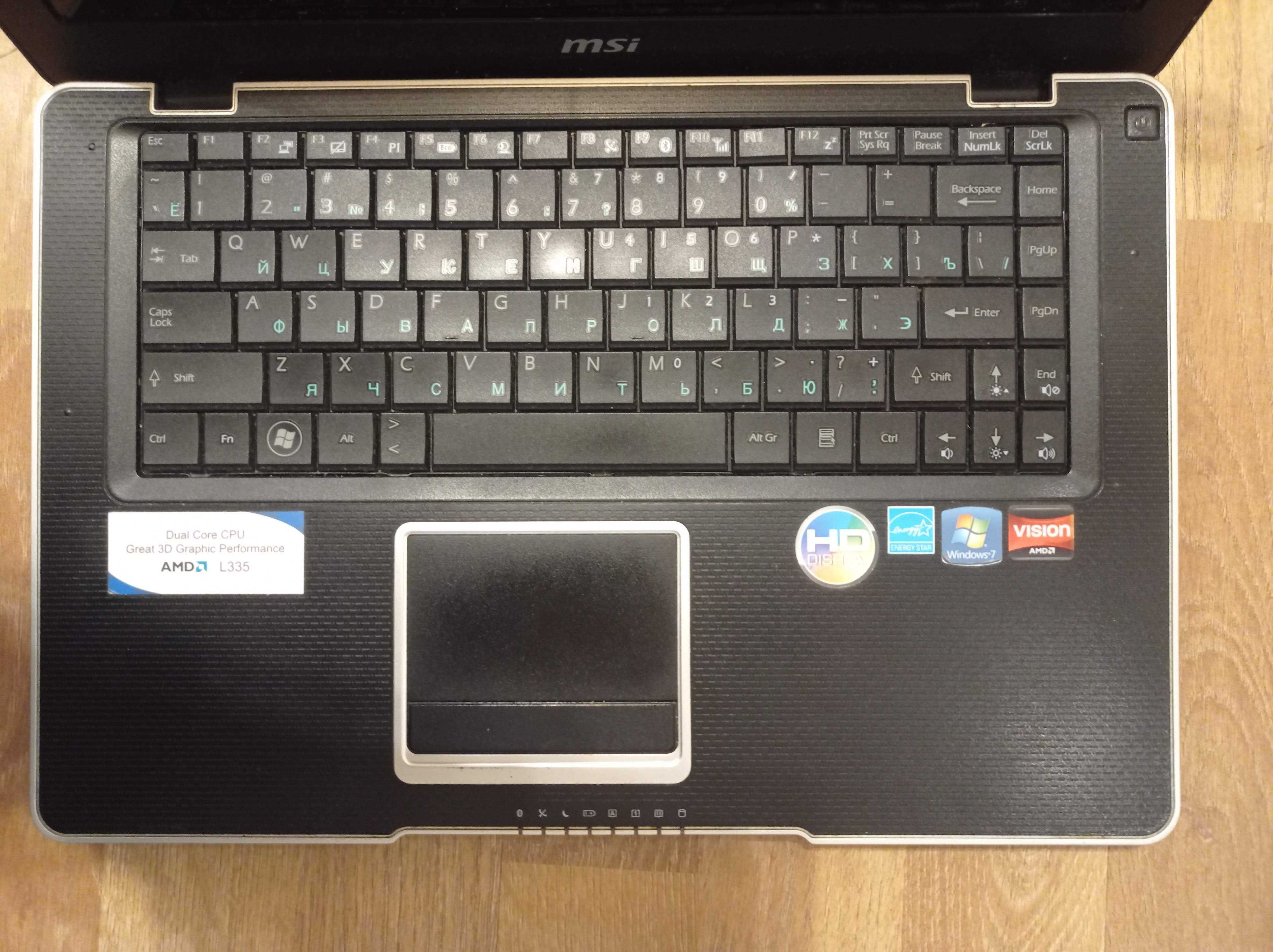 Ноутбук MSI X430 розборка