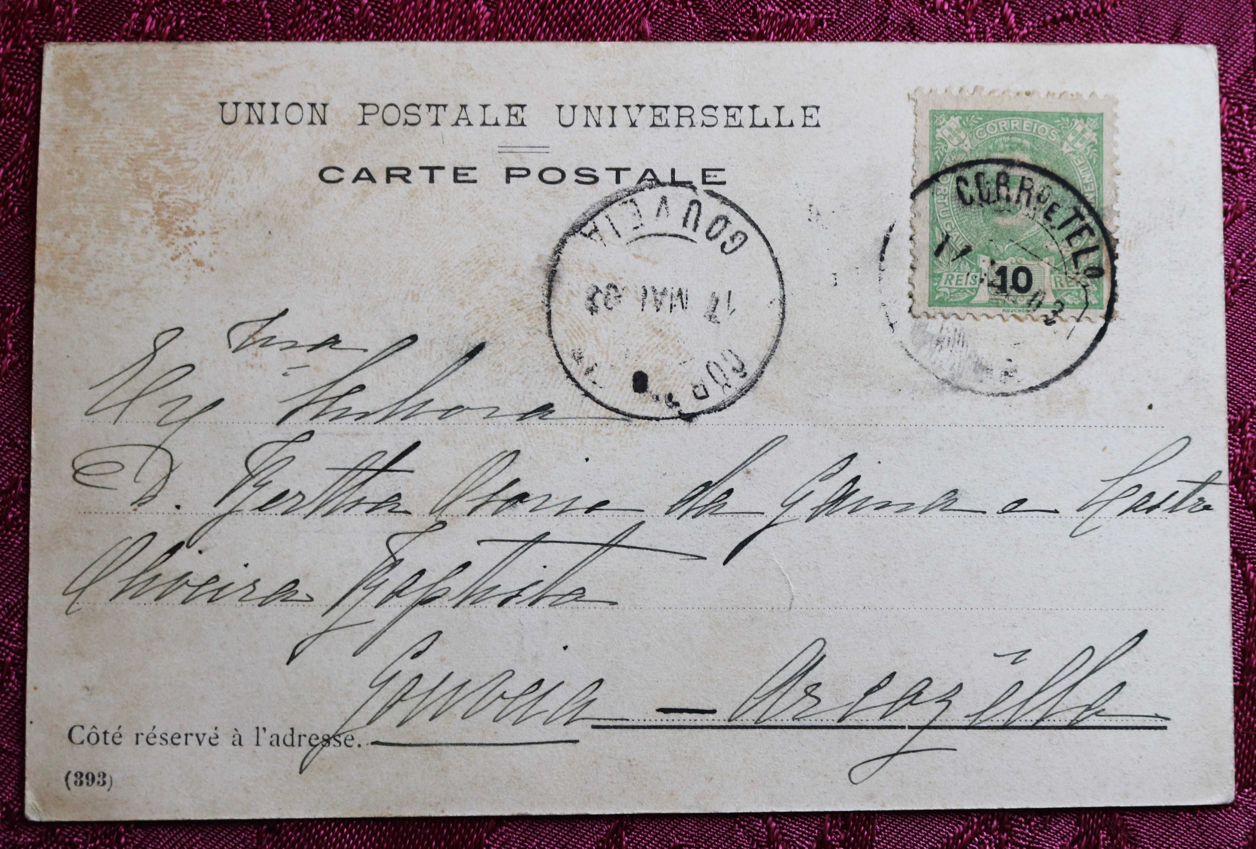 Família Real Portuguesa postal ilustrado 1903