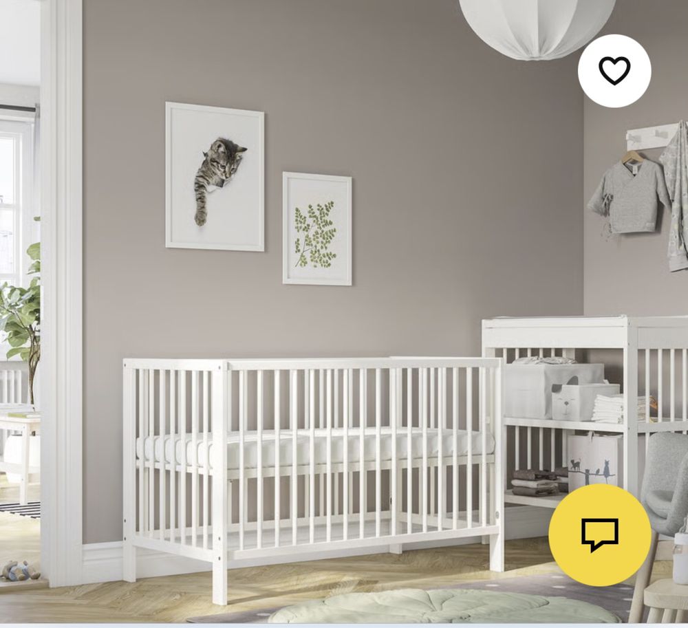 Berço Gulliver IKEA branco+colchão