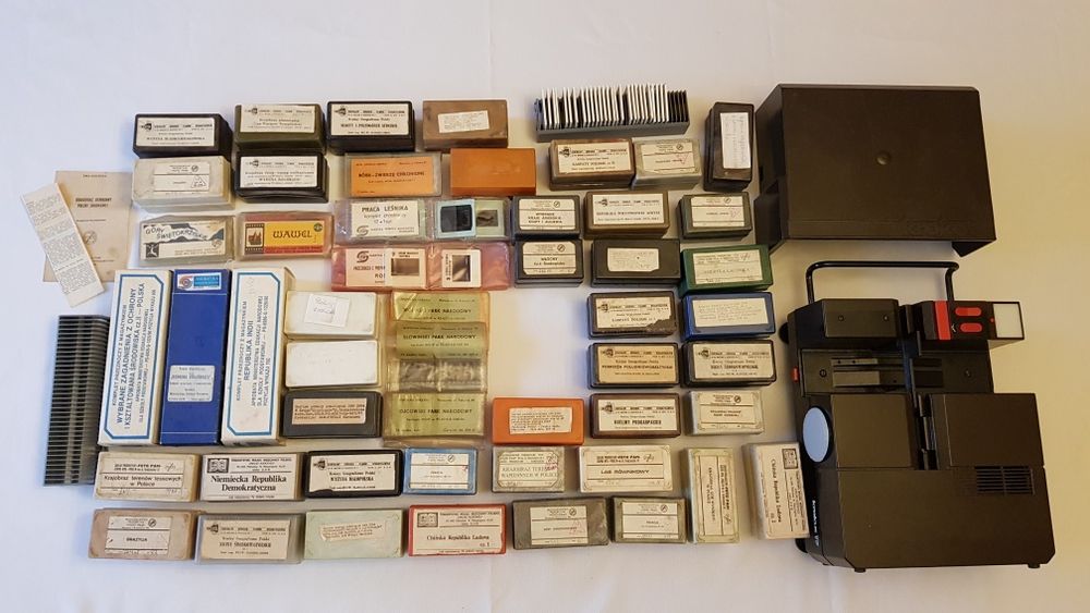 Slajdy przezrocza zdjęcia klisze projektor rzutnik Krokus mega zestaw