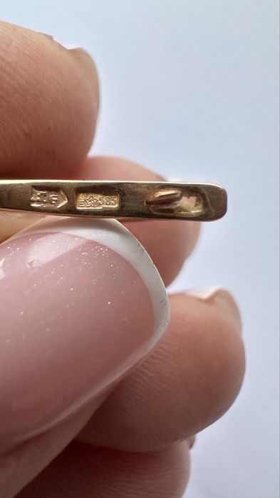 Серьги золотые СССР 585 , вес 3,45 грамм сережки золоті