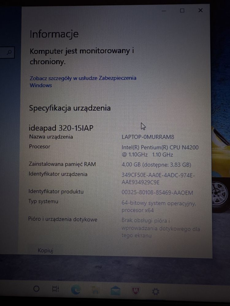 Laptop Lenovo IdeaPad 320 / 1TB / 4GB RAM / Windows 10