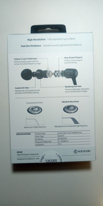 Earstudio HE100 Radson NOVOS/SELADOS