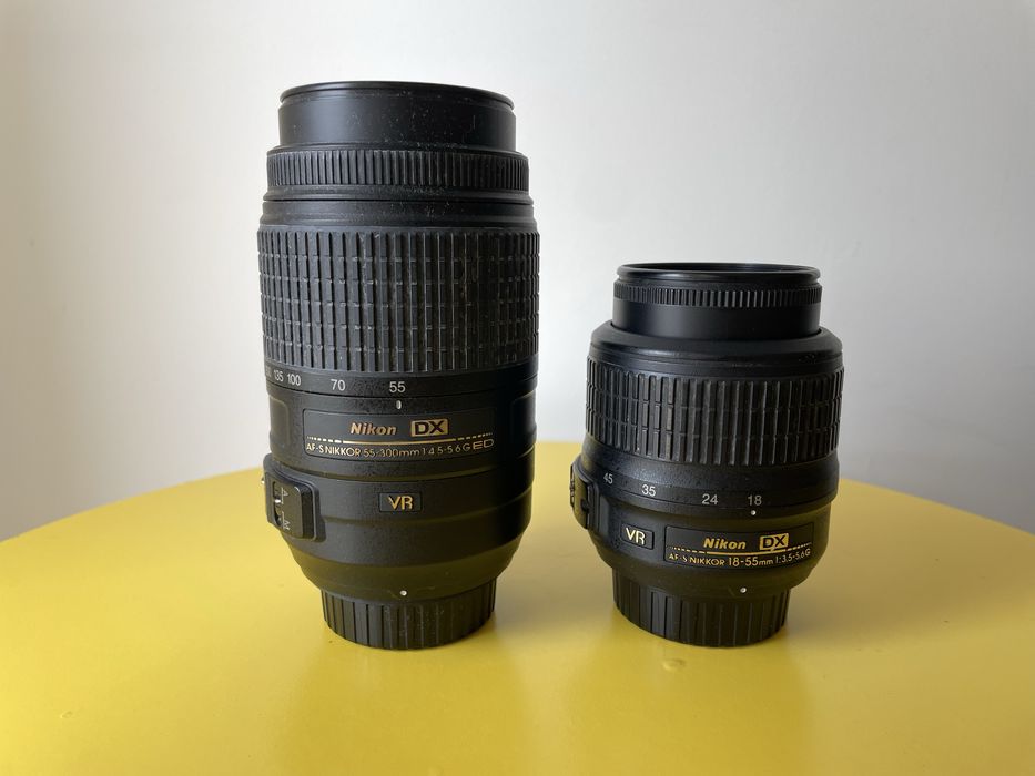 Objectivas Nikon 18-55 VR e 55-300 VR