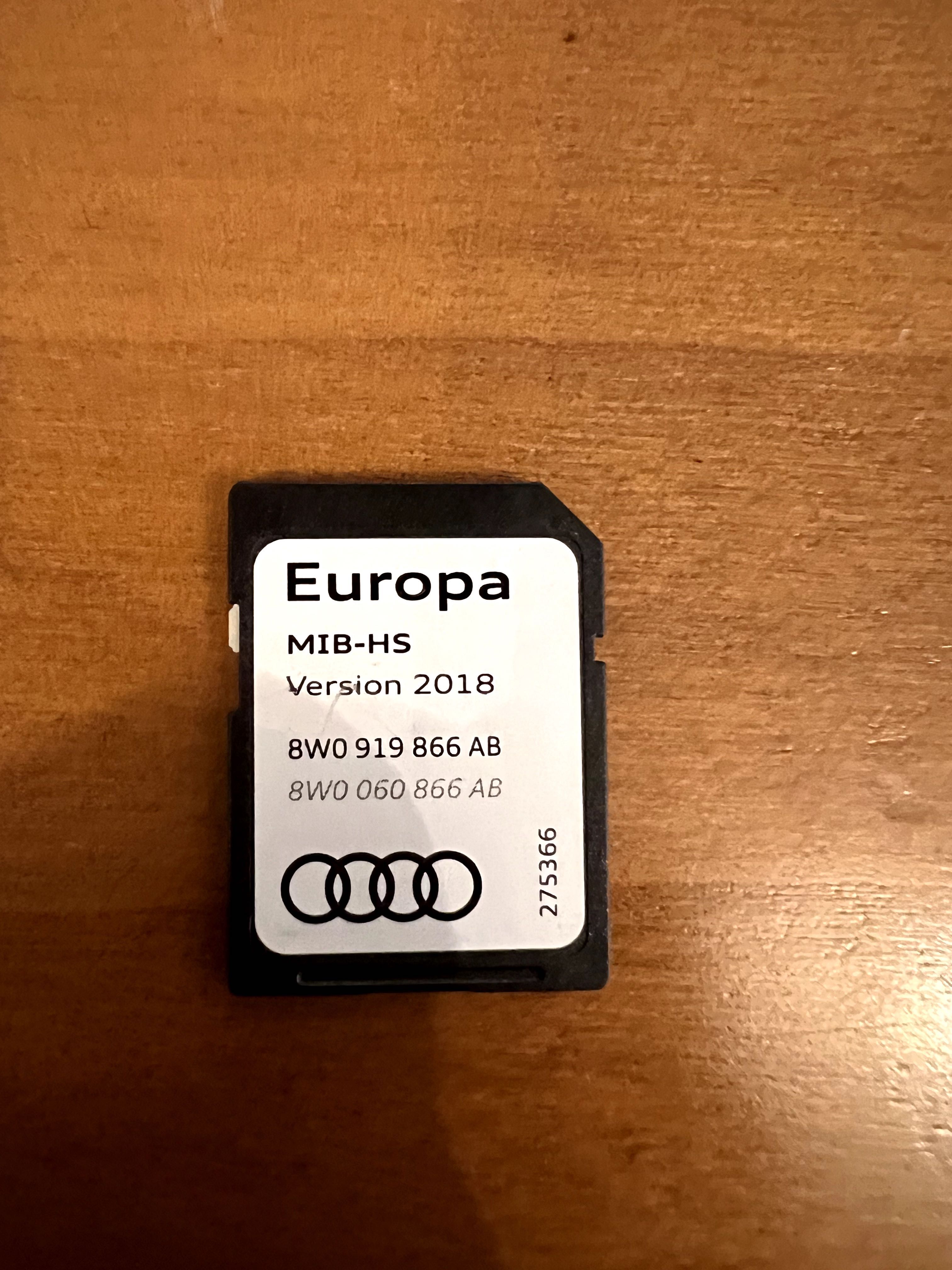 Genuine Audi SAT NAV MIB-HS SD Card Europe