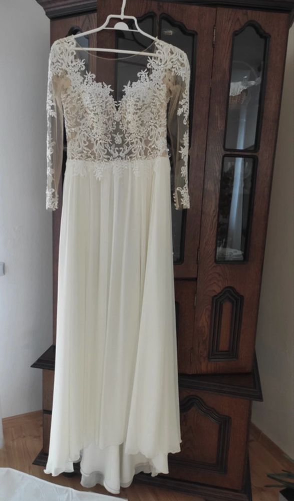 Suknia ślubna muślinowy dół boho