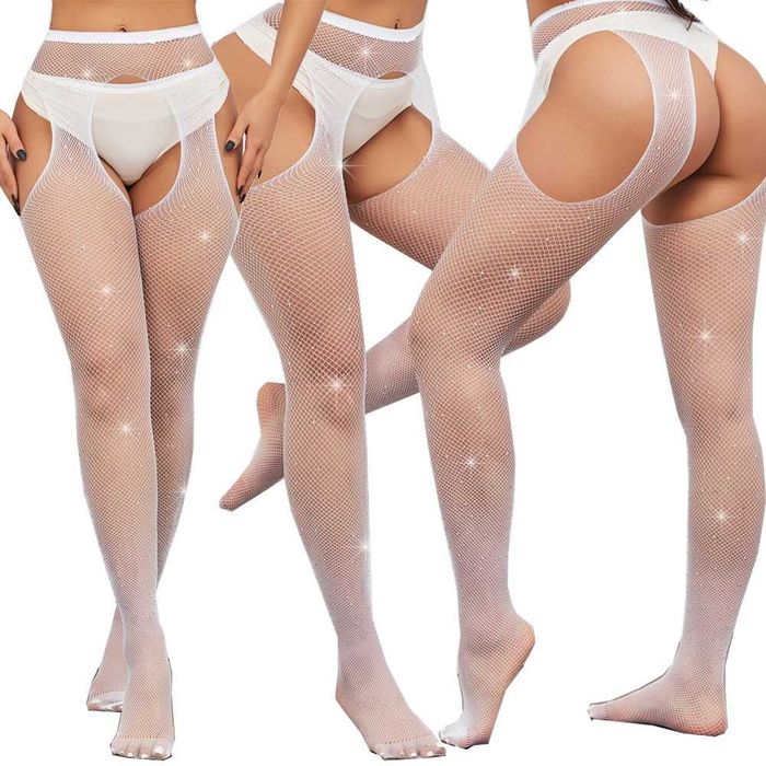 Чулки колготки стразы, сексуальное, эротическое белье, колготы білизна