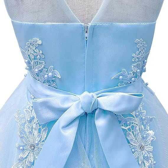 Nowa suknia balowa / sukienka dziewczęca /błękitna / tiul 160cm !2325!