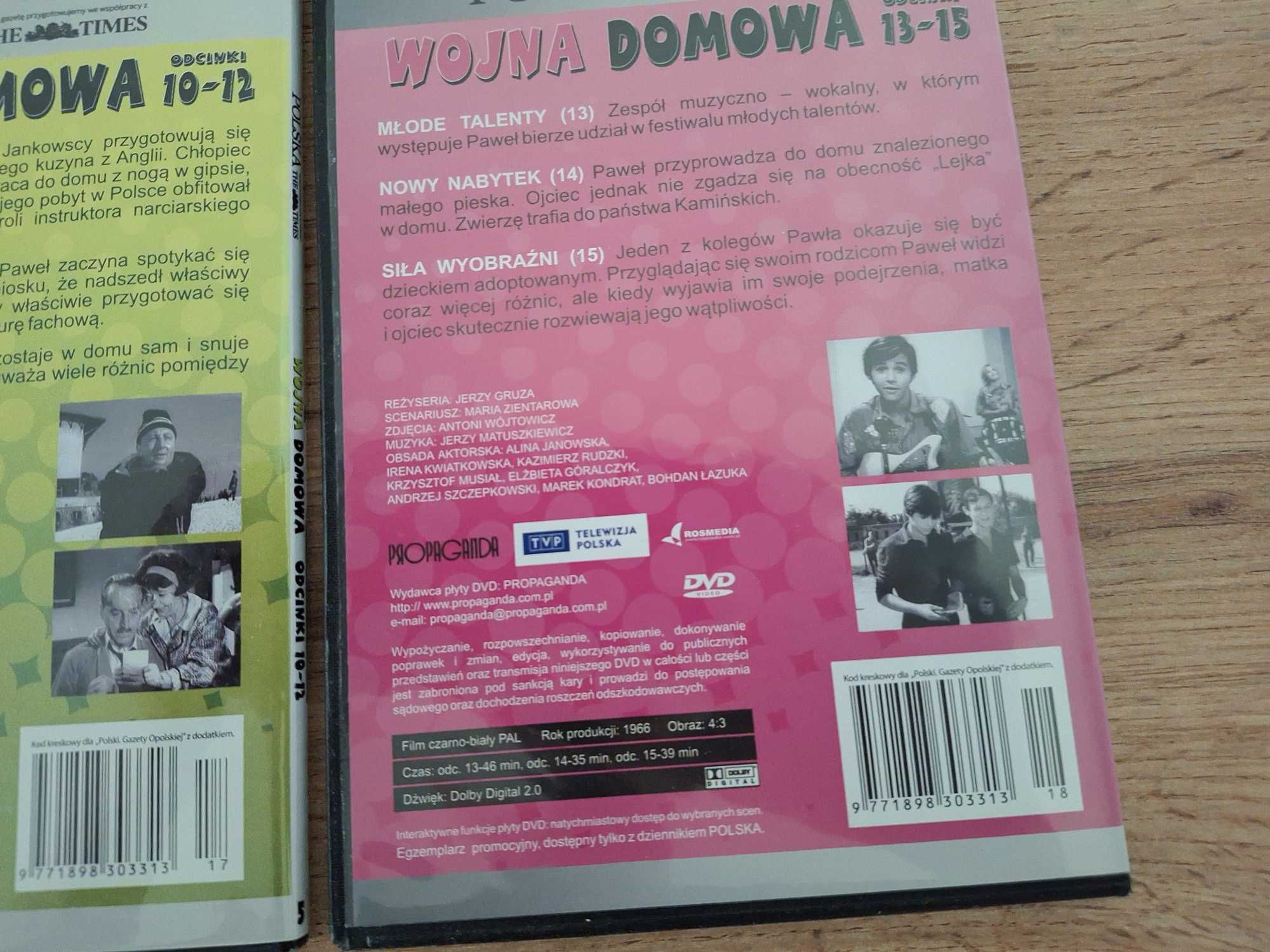 WOJNA DOMOWA / Jerzy Gruza / 6 DVD Komplet / BDB stan Teraz Taniej