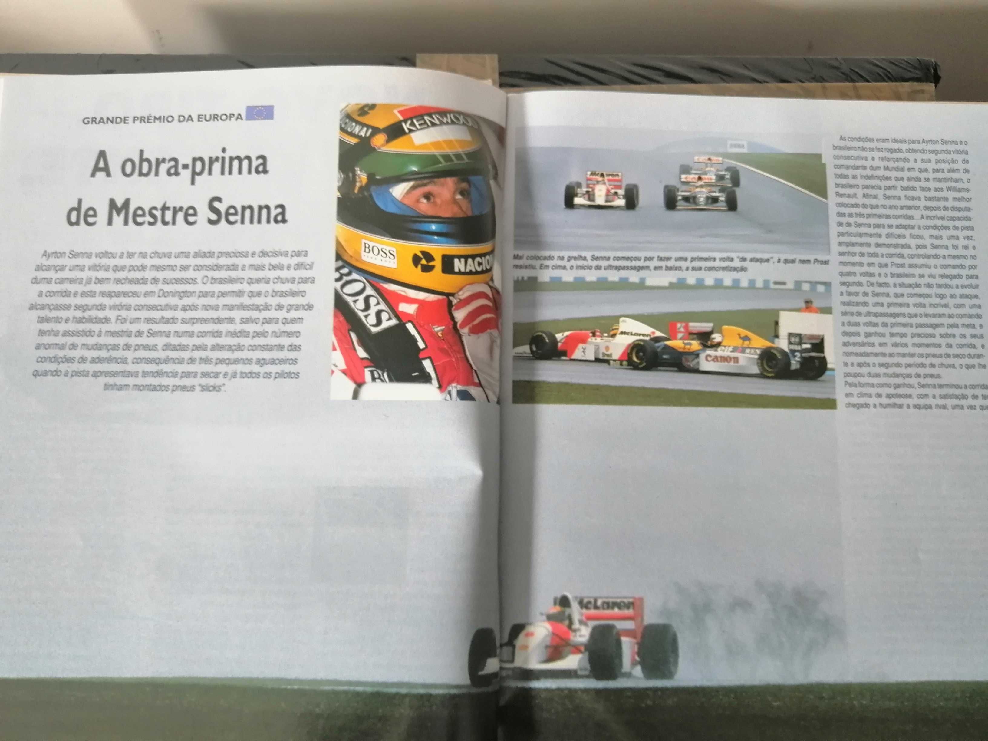 2 Raros Livros Formula 1 de 1993 e 1996 por José Barros ,Senna, Prost.