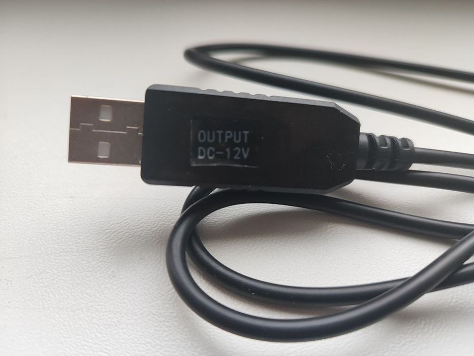 Кабель USB - DC 12V живлення для роутера 12V 1A
