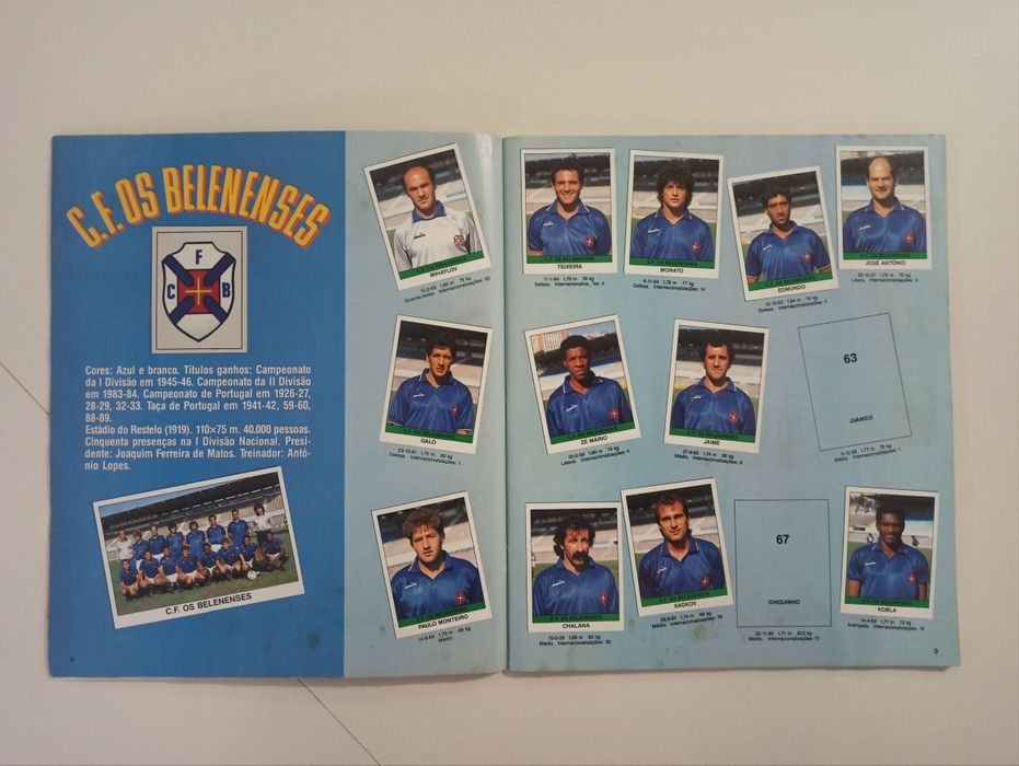 Caderneta Futebol 91