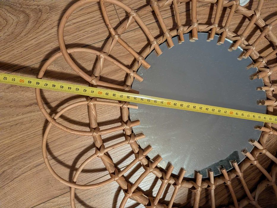 Rezerwacja Lustro lustra lusterko dekoracja lusterka Boho wiklina wikl