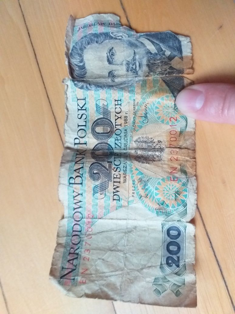 200 zł banknot rok 1988