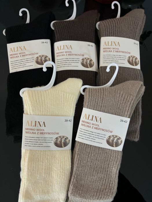 Cieple skarpetki z welny merino