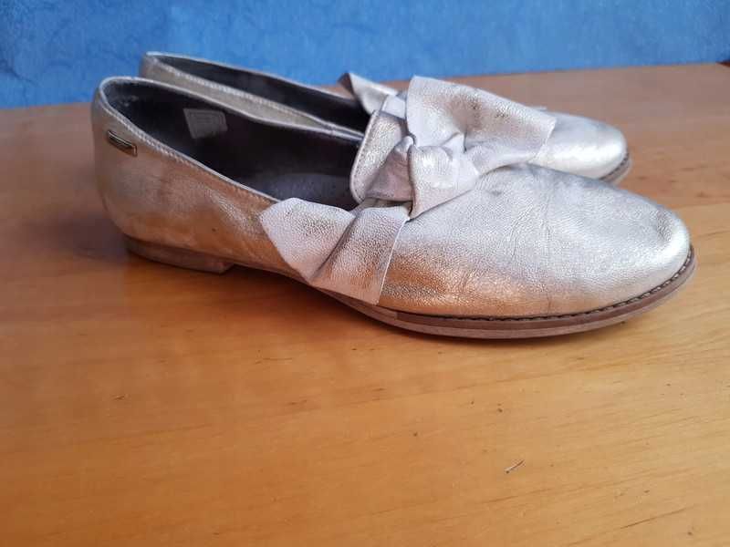 Maciejka Skóra Roz 39 mokasyny