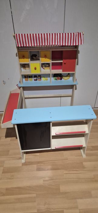 Sklep/stragan drewniany stojący dla dziecka