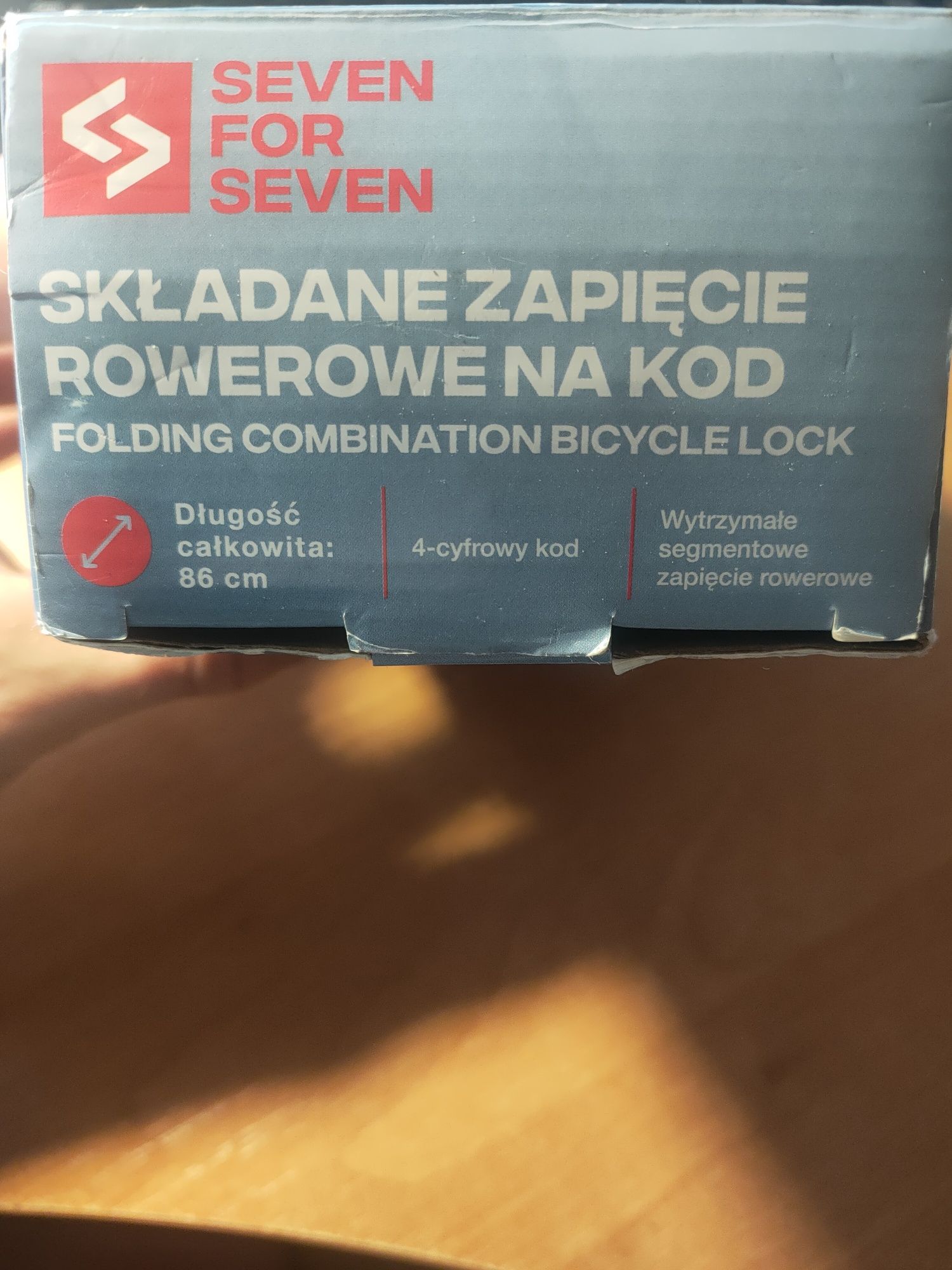 Składane zapięcie rowerowe na kod