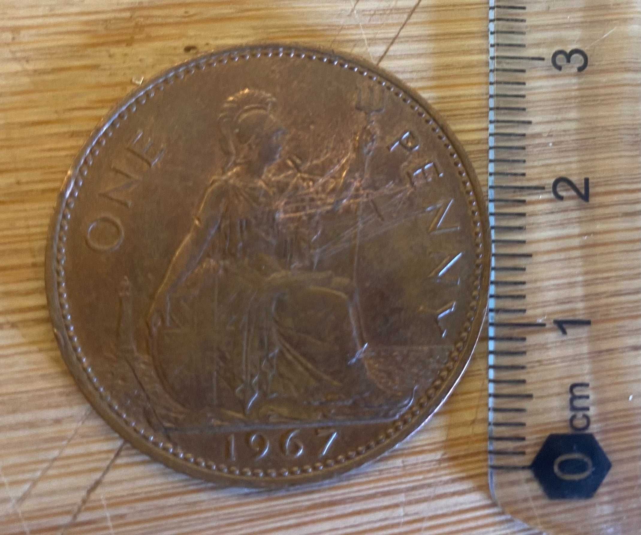 Moeda de 1p do Reino Unido de 1967