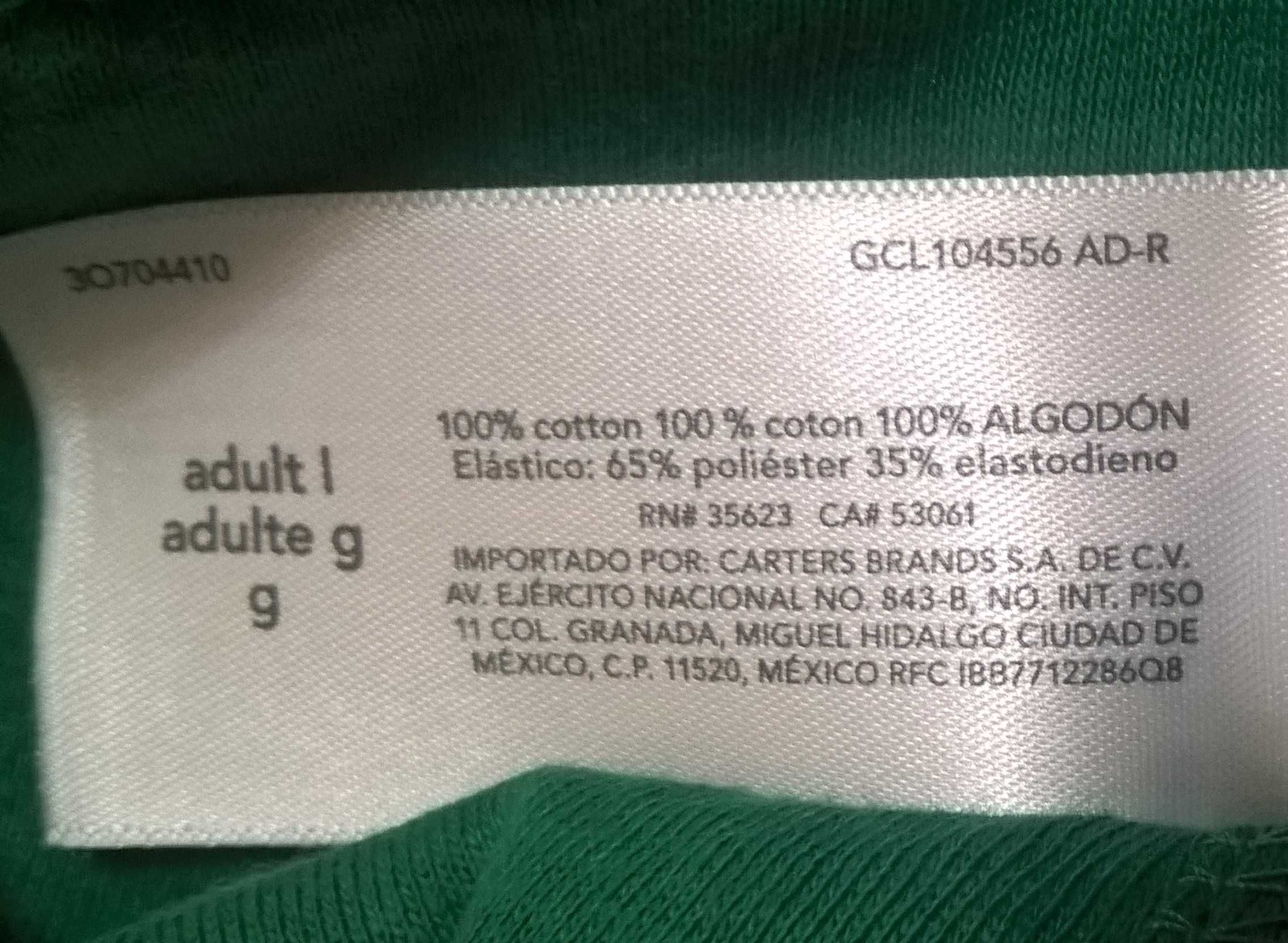 Жіноча піжама картерс розміру L, 100% котон.