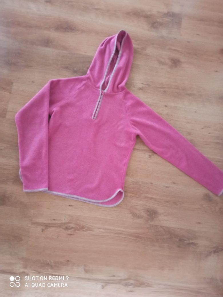 Bluza z kapturem różowa