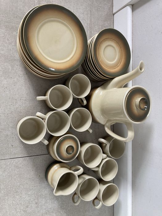 Duży zestaw kawowy porcelana Tułowice na 10 osób tanio polecam