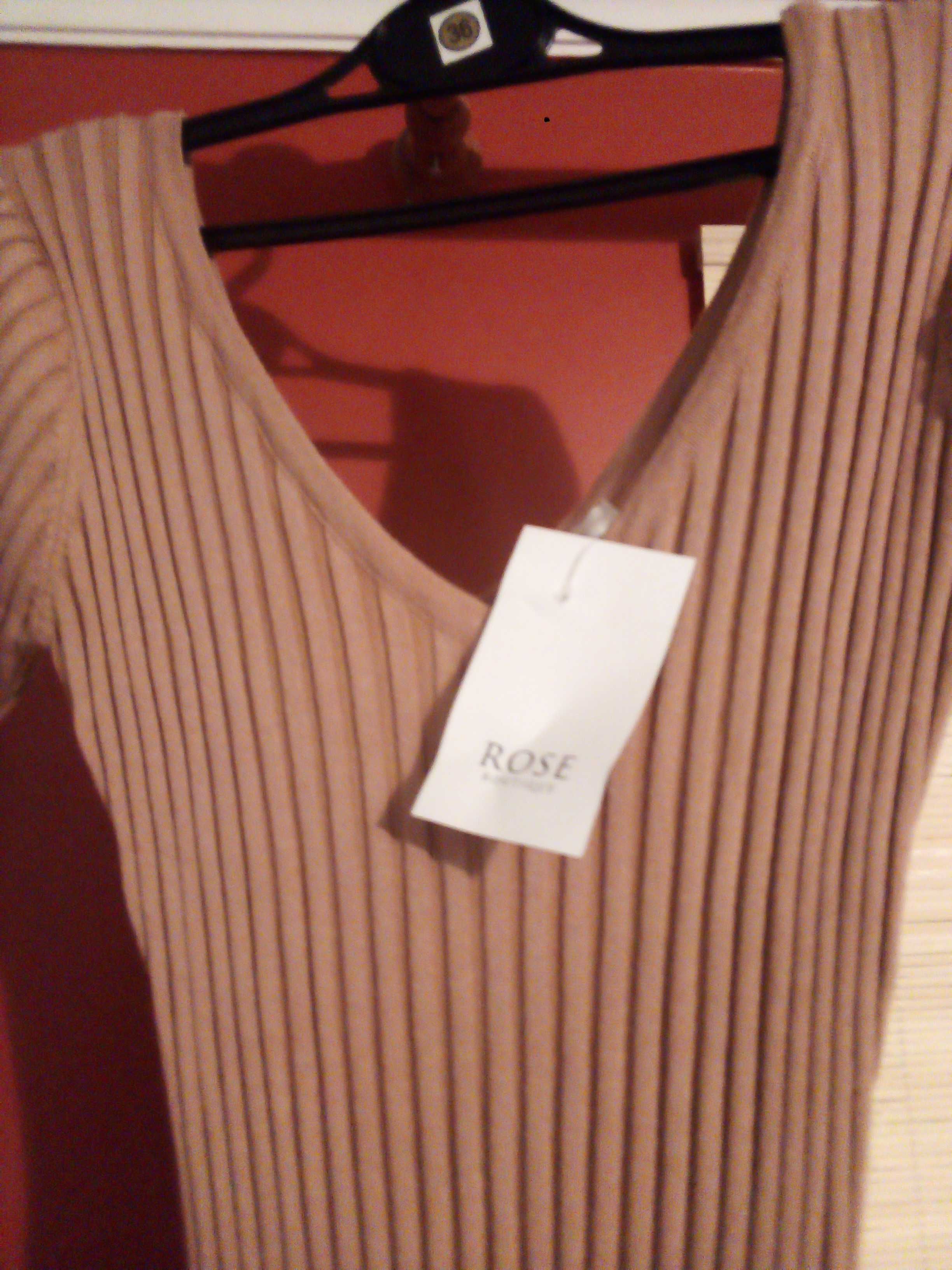 Sukienka Rose Boutique, rozm uniwersalny, karmelowa. Nowa!