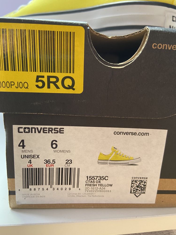 Trampki Converse r. 36,5 żółte