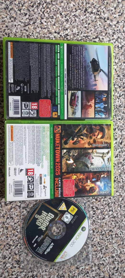 Grand theft auto 5/Call of duty black ops 2/Guitar hero 5 Xbox 360