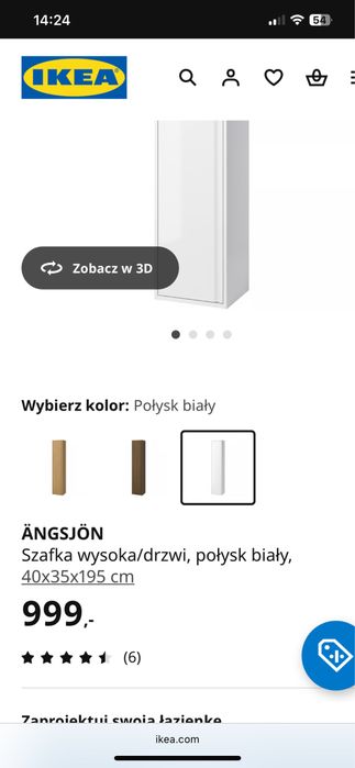 Uzywana szafka ikea lazienkowa lakier