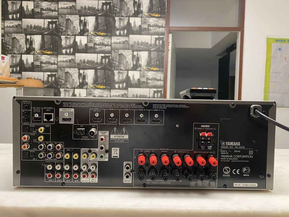Receiver yamaha Av RX-V675 -7.2 Colunas jbl