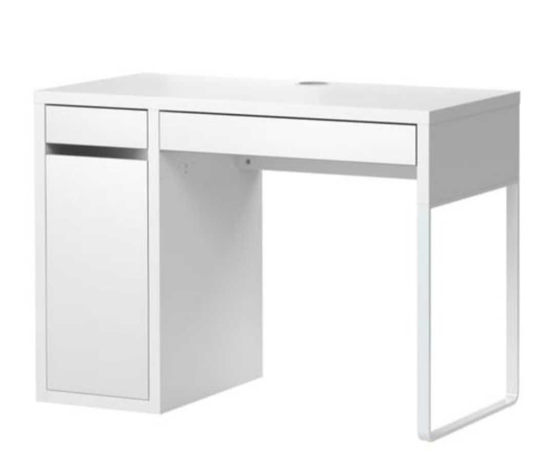 IKEA MICKE biurko z szafką 105x50 BIAŁY jak nowe bez żadnych uszkodzeń