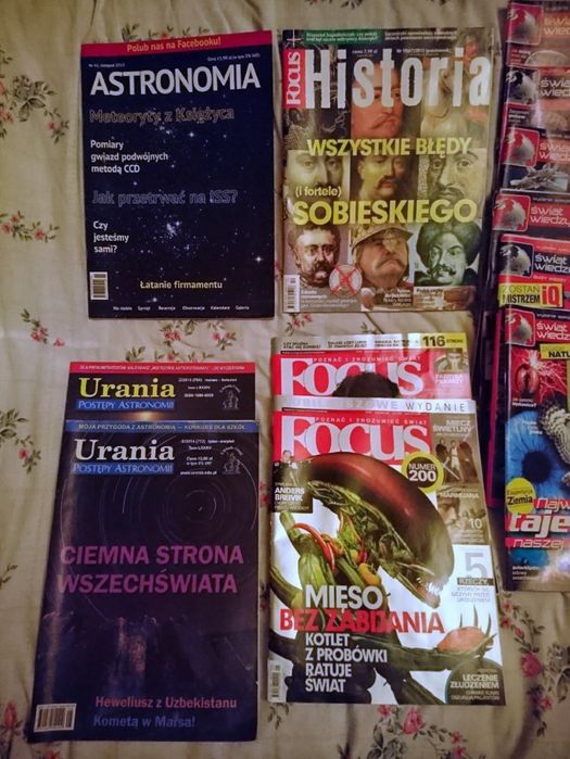 Czasopisma Świat wiedzy / extra, Focus / Historia, Astronomia, Urania