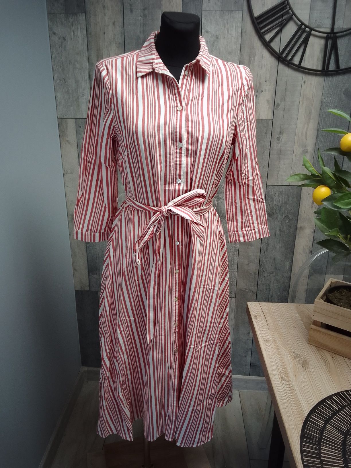 H&M szmizjerka w paski damska sukienka XS