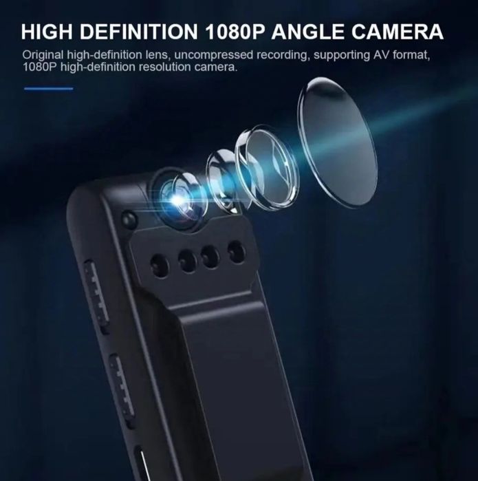 Камера-диктофон с поворотным объективом,боди камера, ночная съемка