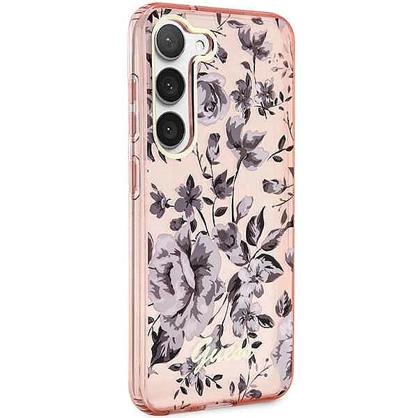 Etui Guess Flower Collection na Samsung Galaxy S23+ - różowe