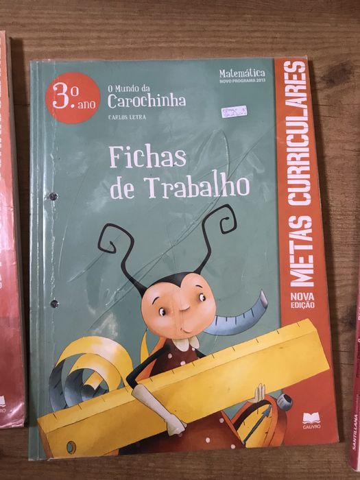 Livros de fichas e manuais escolares