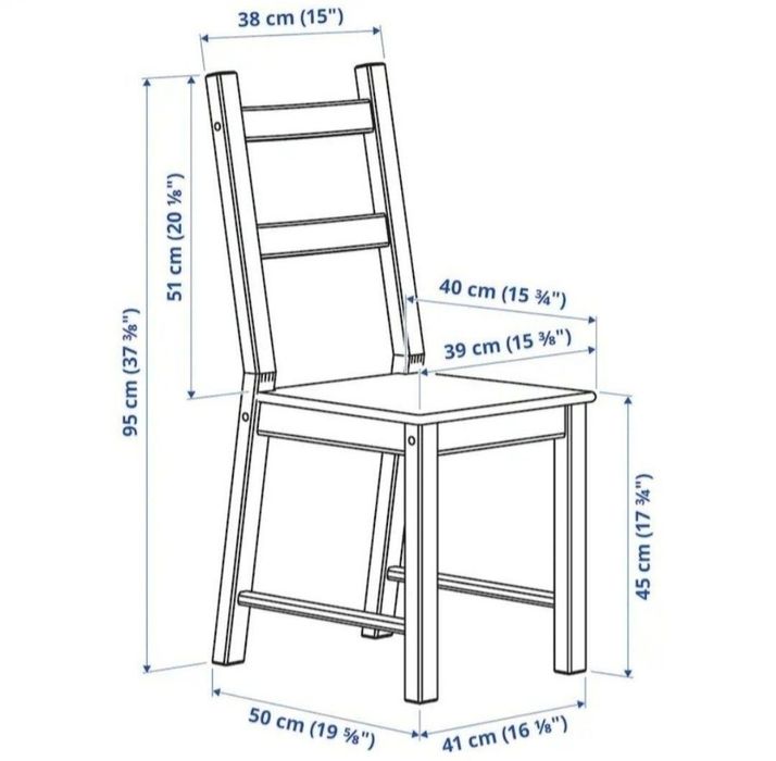 Zestaw używanych krzeseł Ikea Hägernäs