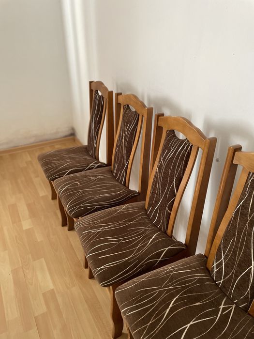 Zestaw 6 krzeseł dębowych