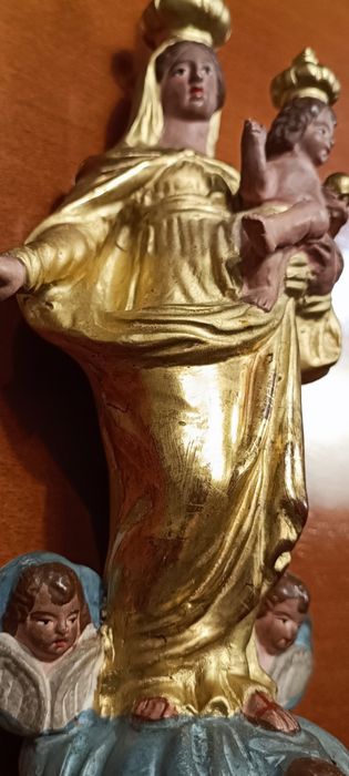 Escultura Nossa Sra. do Carmo - Terracota - Finais Séc XIX