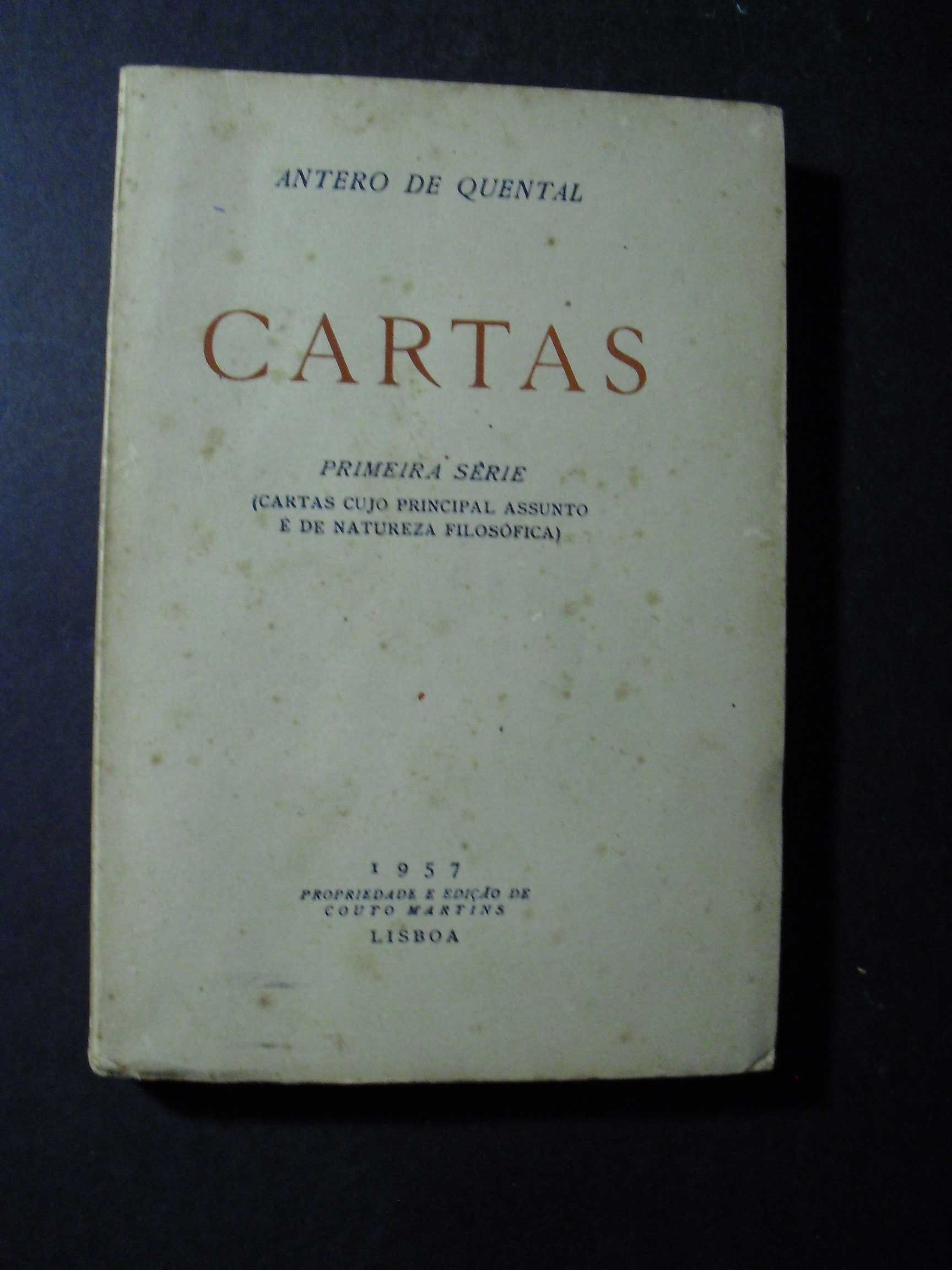 QUENTAL (ANTERO DE)- CARTAS- PRIMEIRA SÉRIE
