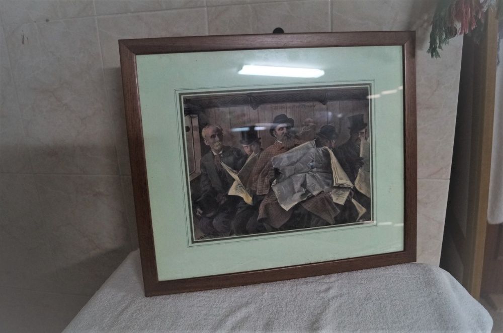 Quadro Decorativo com Moldura em Castanho escuro (49x42)