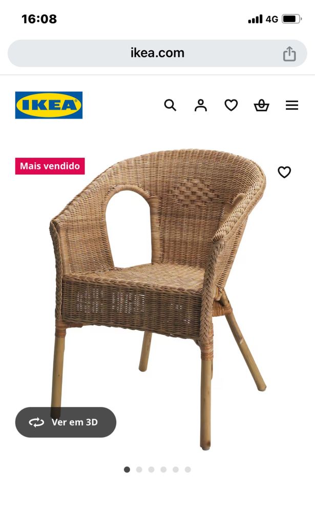 Cadeiras em Fibra Natural IKEA.