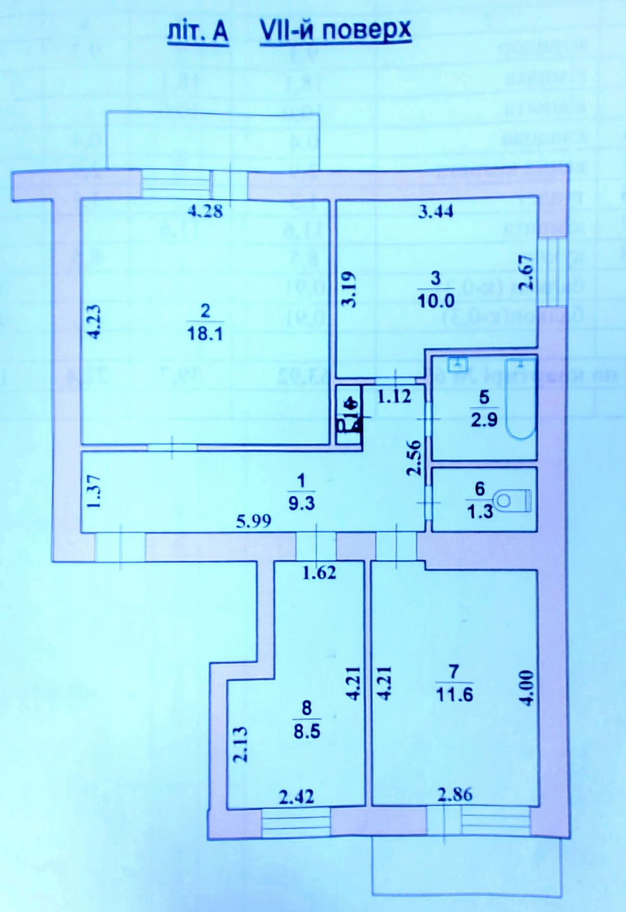 Центр 3-х кім кв поліпшеного планування р-н Сінного рин цегла 7 поверх
