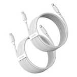 Kabel Baseus Simple Wisdom Lightning / Usb-C 20W 1.5 M 2 Szt. - Biały