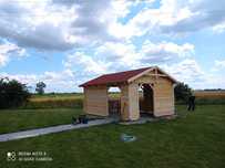 Altana ogrodowa -NOWY DESIGN 5 m na 3 m , na dachu gont bitumiczny